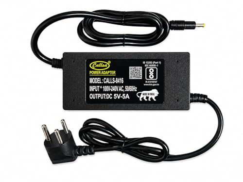 Image of 5V 5A Power Adapter, SMPS, Its Support Electronics Items, Gadgets Power Up to 5Volt 5Amp (Input 220V-50Hz Output 5 Volt 5 Amp) Black.