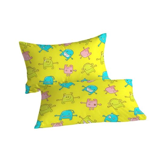 Housse de couette fermeture éclair 200x200 microfibre jaune imprimé 3D - 7