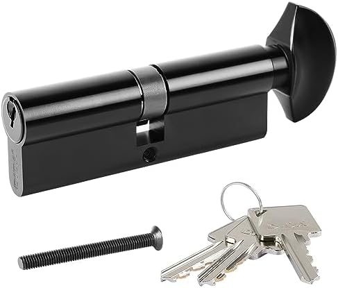 DIDA® 95mm Thumb Turn Euro Cylinder Lock 45T/50 UPVC Barrel Lock with 3 Keys Anti-Pick Anti-Bump Anti-Drill Door Barrel Lock with Key Euro Single Cylinder Lock Barrels High Security BS EN 1303:2005