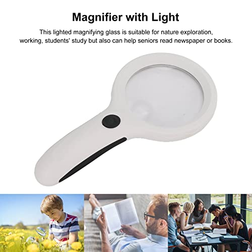 Lupa para Joalheiros, Lupa Iluminada Com Cabo Ergonômico para Escritório para Casa para Escola
