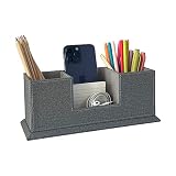 UnionBasic Desk Organizer, Desktop Caddy Leather Multi-compartment Pen Holder Office Stationer Organ
