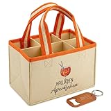 Aperol Tasche, Biertasche Mit Flaschenöffner, Gelbe Bierhandtasche Aus Filz Mit Trennwänden Für 6 Flaschen Oder Dosen Bier, Lustige Tragetasche Für Männer Frauen, Aperol Geschenk,Aperol Spritz Geschen