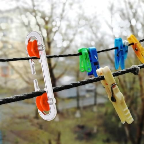 Daijianbin 6 Pcs Clothesline Spreader, Aluminium Heavy Duty Outdoor Clothes Line Separator Pulley for Heavy Loads and Clothesline - Image 6