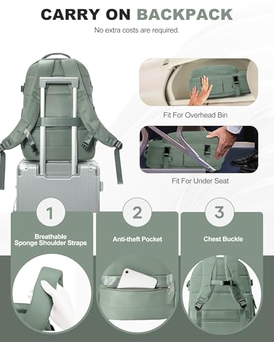 Image of coofay Vacuum Backpack Travel with Pump Vacpack Backpack with Vacuum System Travel Compression Backpacks for Women Mochila De Viaje Carry on Luggage