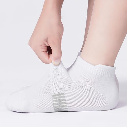 Image of 6 Pairs Ankle Socks for Women, Athletic Running Socks Cotton Low Cut Tennis Sports Tab Sock Size 6-11