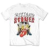 Rolling Stones T Shirt Tattoo You II Band Logo Official Mens White L #2