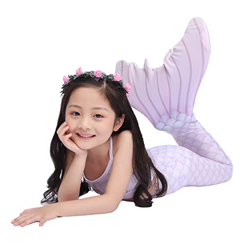 Xnsgao 4Pcs Mermaid Tails For Swimming For Girls Kids Mermaid Swimsuit Costume Princess Bikini Set Bathing Suits #TOP3
