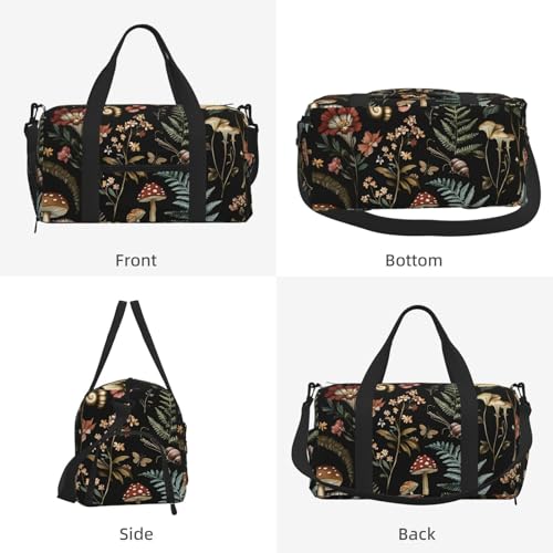 Bolsa de deporte de hongos para gimnasio y yoga con compartimento de zapatos impermeable 2
