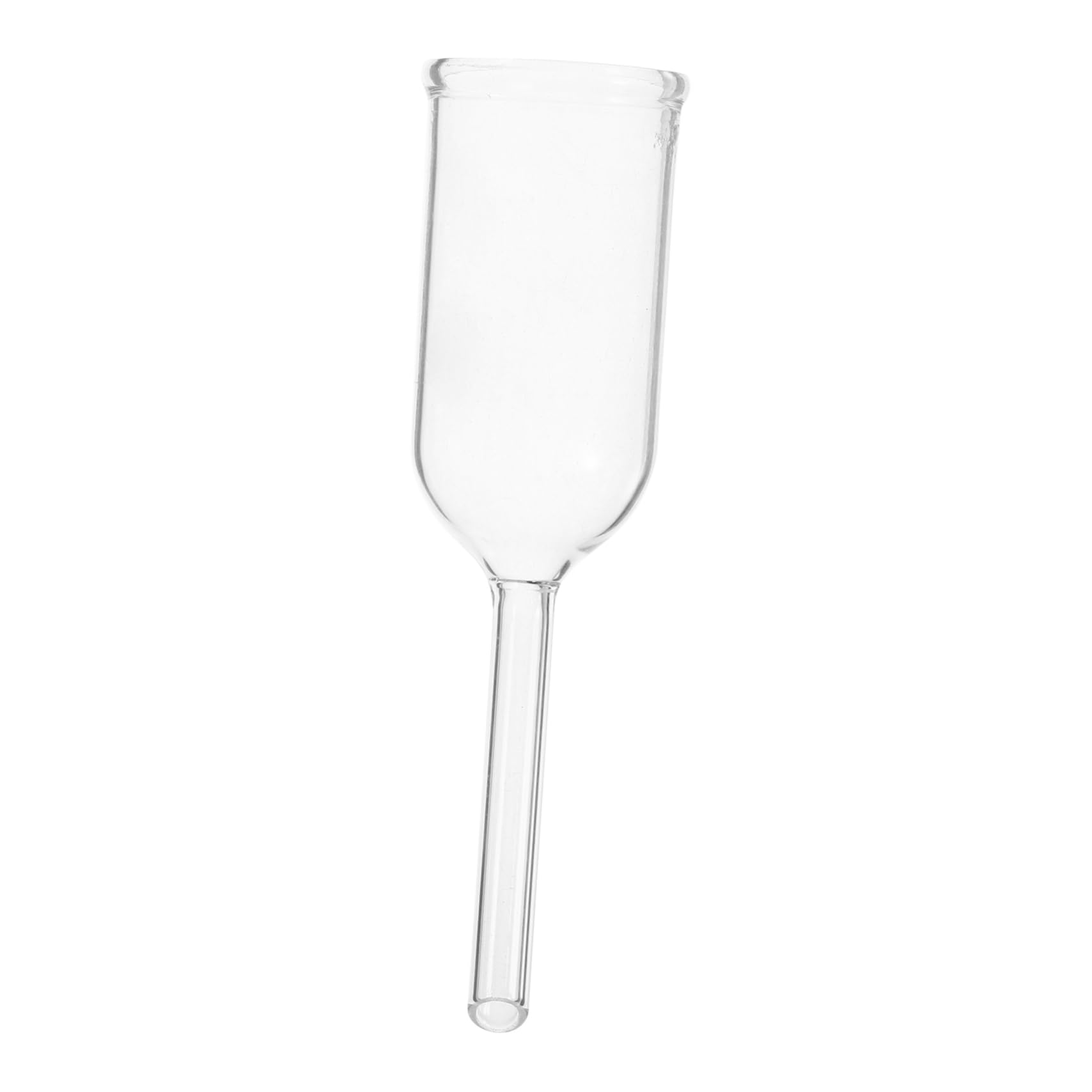 FUNOMOCYA Cylindrical Glass Funnel Scientific Filtration Funnel Lab Filtration Tool Round Bottom for Labs