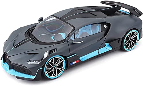 Image of 4 Wheel Drive Metal Car Pull Back with Openable Doors, Engine Cover, Tail with Front and Rear Light & Music Great Gift for Boys and Girls Above (Bugatti)