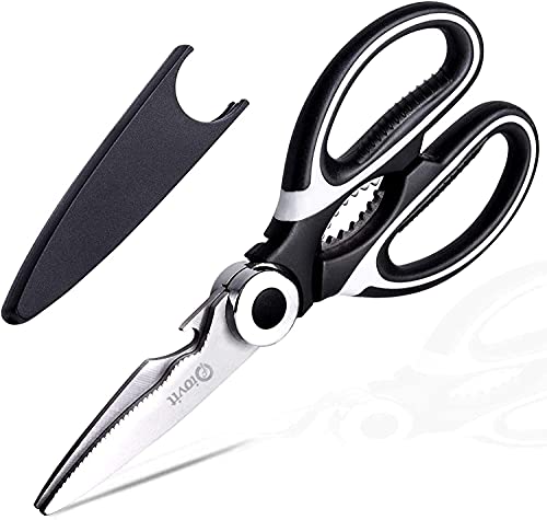 Fiovit Kitchen Scissors Black 20.5cm-Stainless Steel Kitchen Shears, Heavy Duty Poultry Shears with Soft Grip Handle, Multipurpose Utility Scissors Fiovit Kitchen Scissors Black 20.5cm-Stainless Steel Kitchen Shears, Heavy Duty Poultry Shears with Soft Grip Handle, Multipurpose Utility Scissors