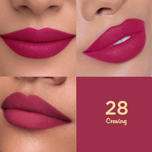 Image of Glam 21 Lip Seduction Non- Transfer Crayon Lipstick up to 12 Hours Stay | Lightweight & Longlasting|Creamy Matte | Smudge Proof - 3.6gm| Carving | 28