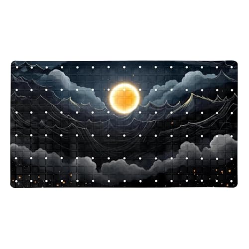 Tapis de bain antidérapant éclipse noire absorbant avec ventouses - 2