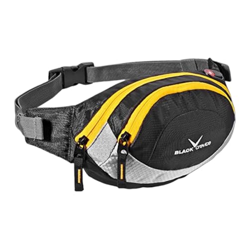 BLACK CREVICE Marsupio I marsupio per uomo & donna I cinghia regolabile I imbottito dietro I marsupio con 2 tasche con cerniera I marsupio sportivo in 4 colori