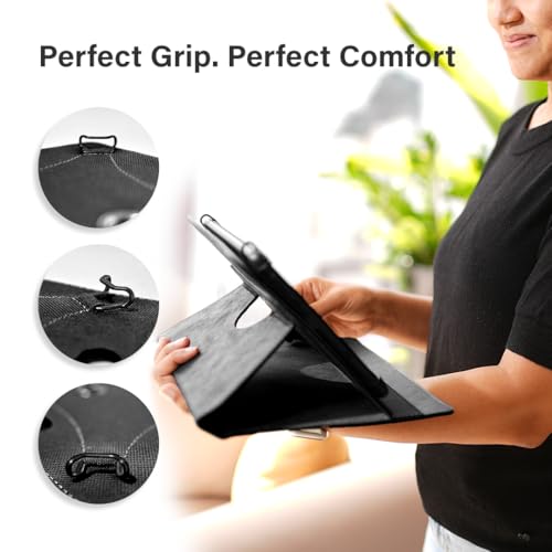 Image of Baatu Enable Tab (10'1 Display) + Flipcover (Black) Combo | Parental Control Tablet for Children | Space Grey Tablet with Dual Speakers, 4G Calling + Black Smart Flip Cover
