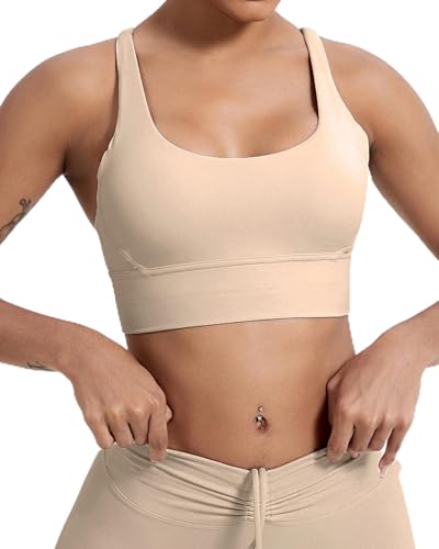 Grace Form Strappy Sports Bra for Women Padded Push Up
