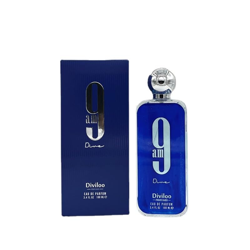 Diviloo 9PM Eau de Parfum for Men 3.4 Fl Oz, 9AM Eau De Toilette