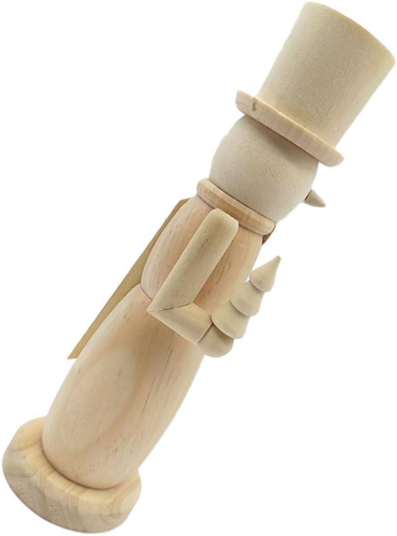 SEWACC Wooden Nutcracker Soldier Ornament for Christmas DIY Crafts, Safe and Delicate Appearance, Unfinished Nutcracker Decoration for Holiday Ambiance and Seasonal Display