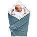 Saco de Dormir para bebé de - Manta de niño pequeño de Dormir, para durante todo el año, Saco reversible para envolver (Cofre con búhos – Velvet verde)