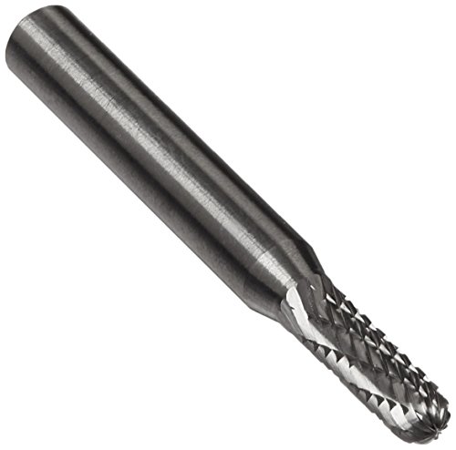 Image of Drill America SC-14 Carbide Burr /Rotary File Cylindrical Radius-End Double Cut for Die Grinder 3 /16 inch Dia. x 5 /8 inch Cut Length with 1 /4 inch Shank and 2 inch Overall Length, DUL Series