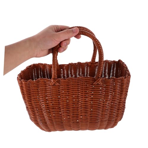 Woven Plastic Tote Bag for Women Lightweight Beach Bag Versatile Picnic Shopping Basket Chic Design for Outdoor Use Handbag for Summer Adventures4