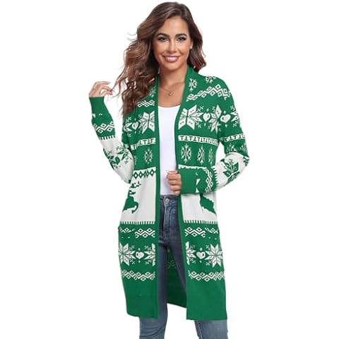 PCEAIIH Women's Casual Longline Cardigan with Pockets Cover
