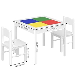 4NM 3 in 1 Kids Table Set for 2, Children Table and Chairs, Toddler Play Activity Table with Hidden Storage Wood Building Block Table Desk for Ages 3-7- Color White 4NM 3 in 1 Kids Table Set for 2 Children Table and Chairs Toddler Play Activity Table with Hidden Storage Wood Building Block Table Desk for Ages 3 7 Color White