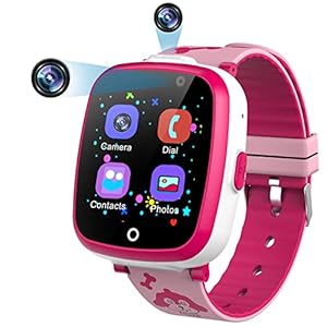 Diswoe Reloj Inteligente Niños, Smartwatch Niña 3 4 5 6 7 8 9 10 11 12 años con Juego, Cámara, Música, SOS, Despertador, Teléfono, con Pantalla Táctil para Niños de 3-12 Años (Rosa)