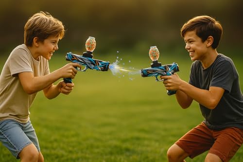 Image of SUPER TOY Gel Blaster Gun Automatic Pistol with Rechargeable Battery and 10,000 Water Balls Electric Outdoor Target Games for Kids Boys