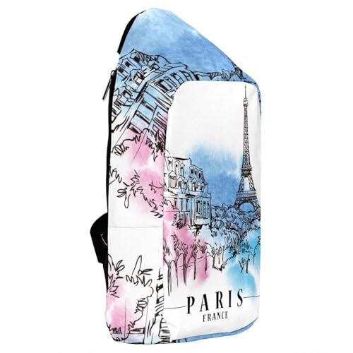 Sac à dos aquarelle Paris Tour Eiffel : la solution compacte pour voyage et rando
