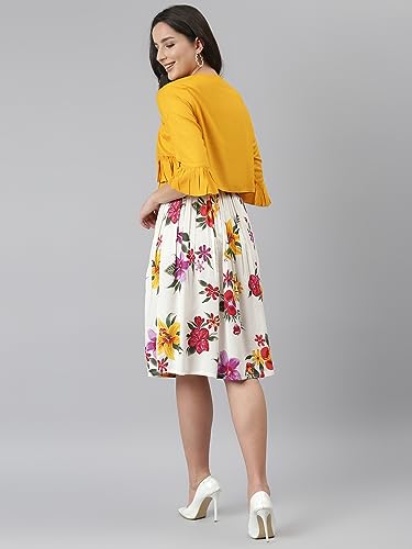 Image of DEEBACO Women Floral Printed Shrug Dress