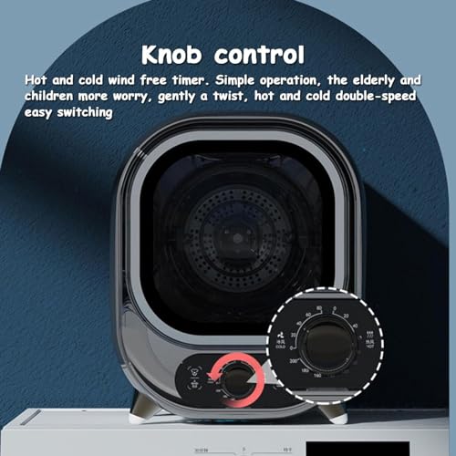 Mini Secador, Secador De Roupas Ventilado (15 L), Sonda Dupla De Controle De Temperatura + Botão De