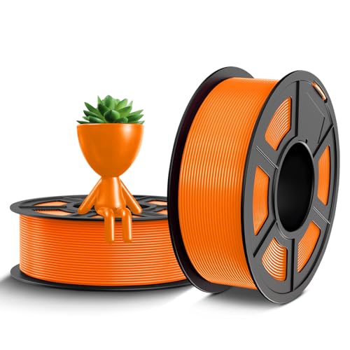 TECBEARS PETG Filament 1.75mm 2KG, 3D Printer Filament PETG Orange, Strong Toughness...