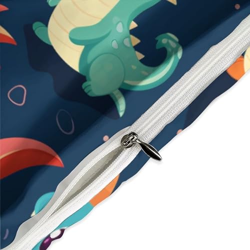 Housse de couette dragon 3D 200x200 avec fermeture éclair cachée pour lit enfant