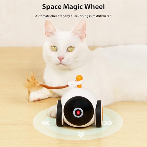 EGBULL Interactive Cat Ball USB Rechargeable Cat Toy Ball, Intelligent Indoor Cat Entertainment Toy Self-Moving Hunting Toy — view 4
