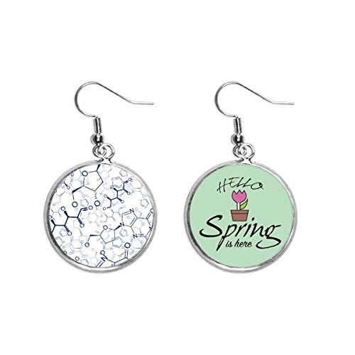 Pendientes de estructura molecular azul con diseño abstracto de alta joyería