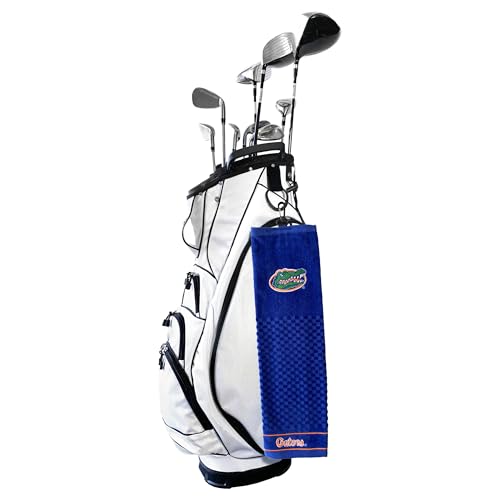 Image of Team Golf NCAA Florida Gators Embroidered Golf Towel Embroidered Golf Towel, Checkered Scrubber Design, Embroidered Logo