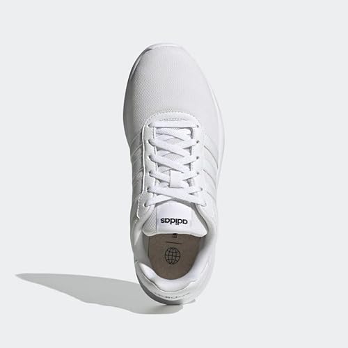 adidas Tênis de corrida feminino Lite Racer 3.0, Branco/Cinza, 9
