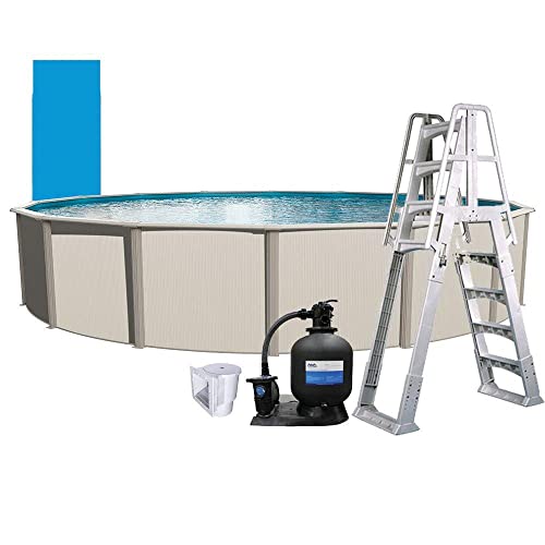 Wilbar Weekender 21 ft x 48 in Round Above Ground Pool Package WEEKENDR2148LES Wilbar Weekender 21 ft x 48 in Round Above Ground Pool Package WEEKENDR2148LES