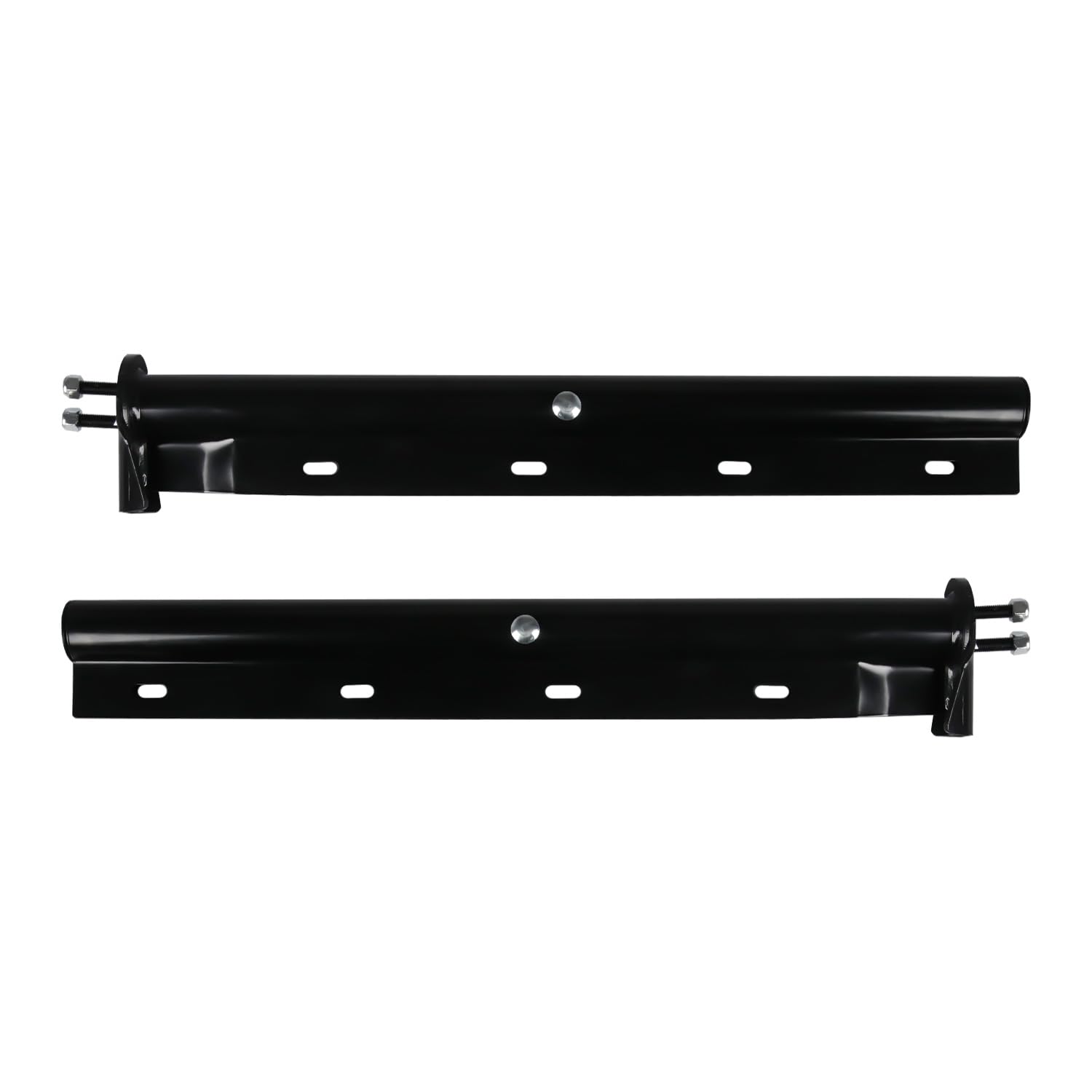 SEPEY Black Straight Spring Loaded Mud Flap Hanger,Round Tube Style,1-1/8" Bolt Spacing,30" Length Right and Left Included for semi Trucks