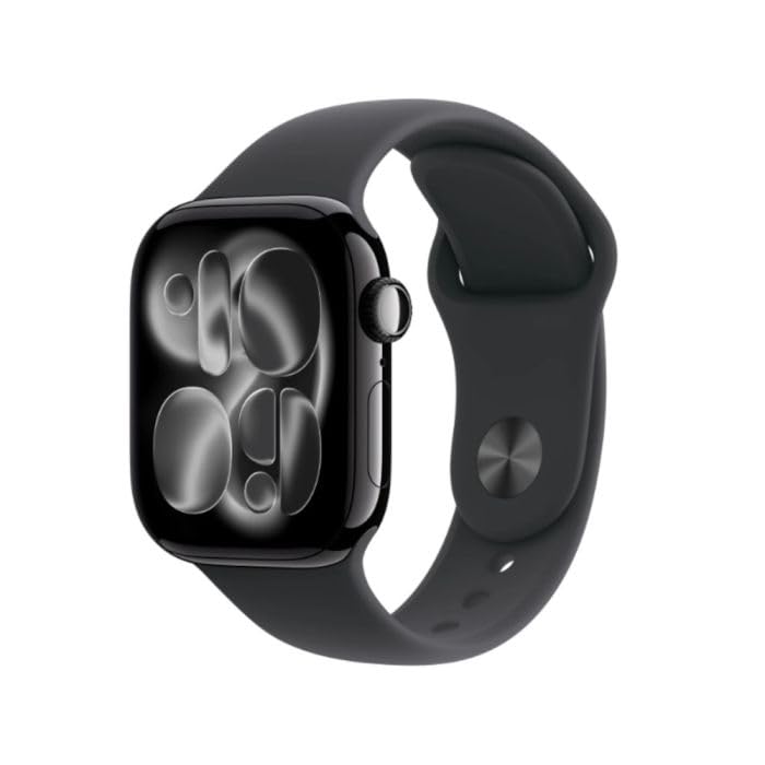 Apple Watch Series 11 jet black aluminium 46mm black sport band Size M/L