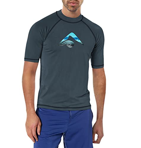 Image of Kanu Surf Men's Fiji UPF 50+ Short Sleeve Sun Protective Rashguard Swim Shirt