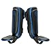 Sanabul Essential Kickboxing Shin Guards with Hook & Loop Straps Shin Pads for MMA Muay Thai and Martial Arts - Metallic Blue, S/M