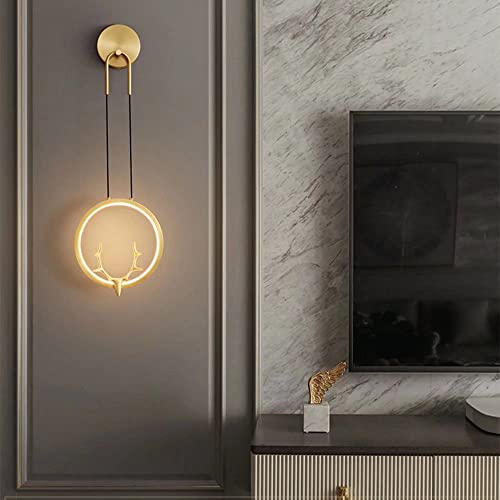 Lámpara de noche con diseño de astas para lectura cómoda en el dormitorio 5