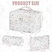 BuyCard Floral Quilted Makeup Bag Set, 3Pcs Cosmetic Travel Organizer with Toiletry Pouch and Brush Holder, Patchwork Flowers Pattern