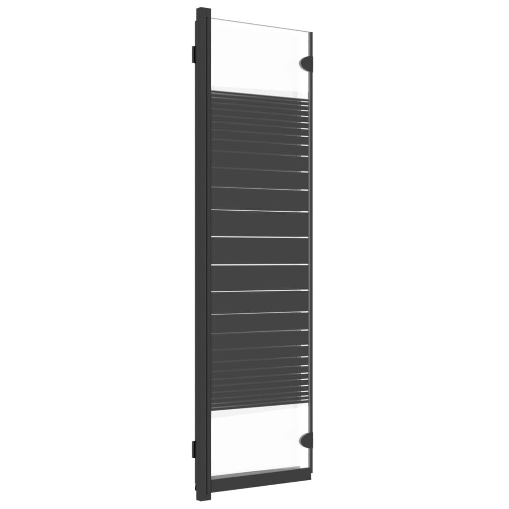 Parete pieghevole per vasca da bagno, 3 pezzi, 130 x 130 cm, in vetro di sicurezza ESG da 6 mm, con telaio in alluminio nero