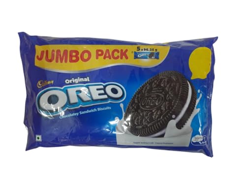 Image of Cadbury Oreo Vanilla Flavour Creme Sandwich Biscuits 481.25g Big Pack