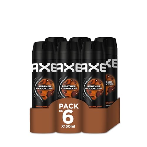 Axe Bodyspray Leather & Cookies Deodorant für Herren, 150 ml, 6 Stück – Ansicht 1