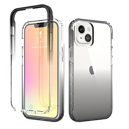 Coque silicone complète corps entier iPhone 12 noir transparent