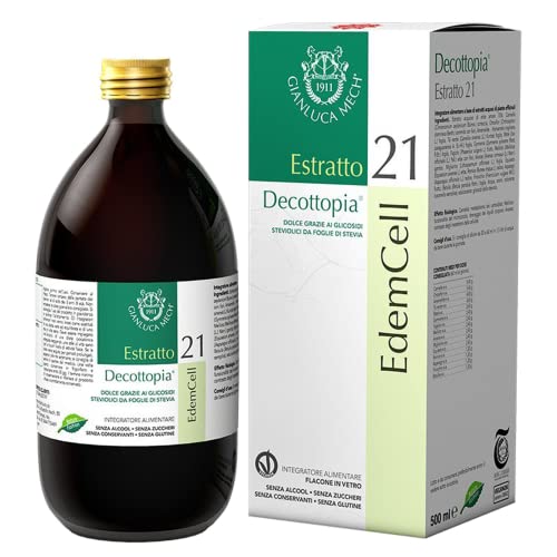 Gianluca Mech - Estratto 21 Edemcell, Integratore Alimentare Keto Da 500 Ml, Contrasta Ritenzione Idrica E Inestetismi Della Cellulite, Con Ananas E G